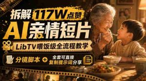 拆解117W点赞AI亲情短片,LibTV喂饭级全流程教学,分镜脚本+全套可直接复制提示词分享-任任的小木屋 - 热点知汇