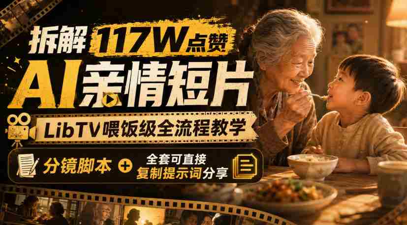 拆解117W点赞AI亲情短片，LibTV喂饭级全流程教学，分镜脚本+全套可直接复制提示词分享-任任的小木屋 - 热点知汇