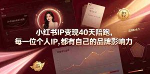 小红书IP变现40天陪跑,每一位个人IP,都有自己的品牌影响力-任任的小木屋 - 热点知汇