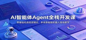 AI智能体Agent全栈开发课:零基础吃透底层理论,多场景智能机器人落地教学-任任的小木屋 - 热点知汇
