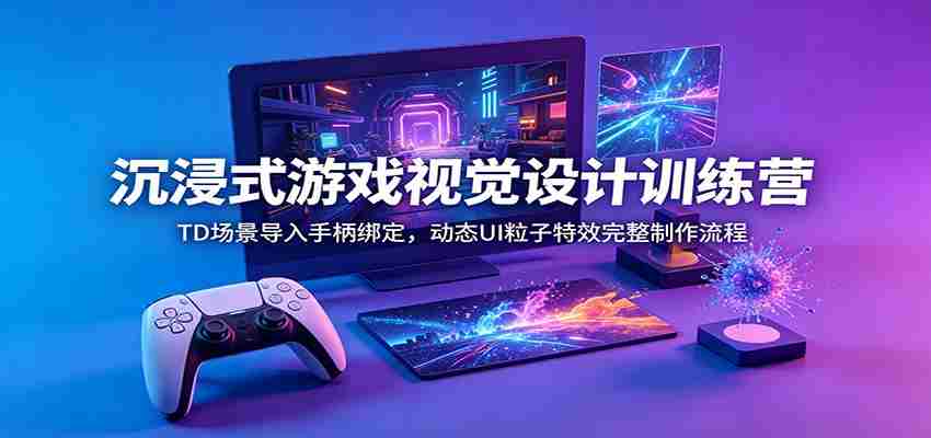 沉浸式游戏视觉设计训练营：TD场景导入手柄绑定，动态UI粒子特效完整制作流程-任任的小木屋 - 热点知汇