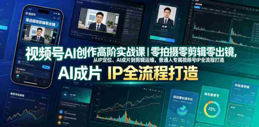 视频号AI创作高阶实战课｜零拍摄零剪辑零出镜，从IP定位、AI成片到剪辑运维，普通人专属视频号IP全流程打造-任任的小木屋 - 热点知汇
