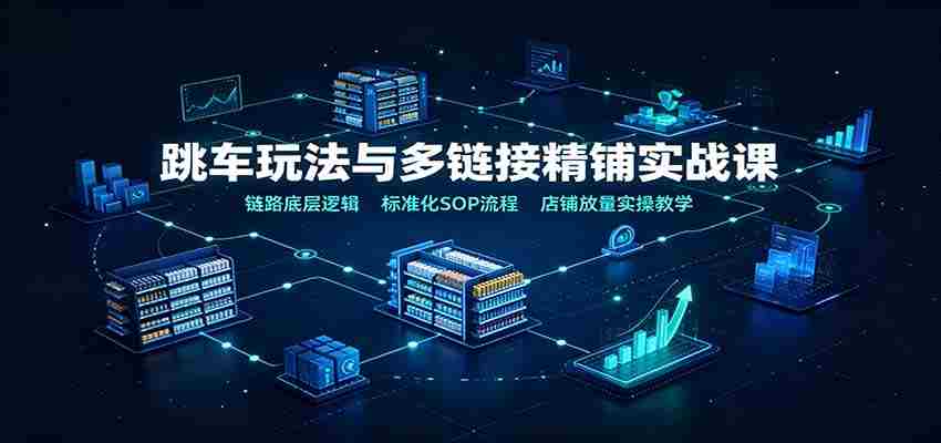 跳车玩法与多链接精铺实战课：链路底层逻辑，标准化SOP流程，店铺放量实操教学-任任的小木屋 - 热点知汇