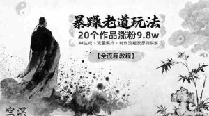 暴躁老道玩法,20个作品涨粉9.8w,AI生成,流量爆炸,制作流程及思路讲解-任任的小木屋 - 热点知汇