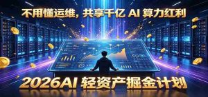 不用懂运维，共享千亿 AI 算力红利，2026AI 轻资产掘金计划-任任的小木屋 - 热点知汇