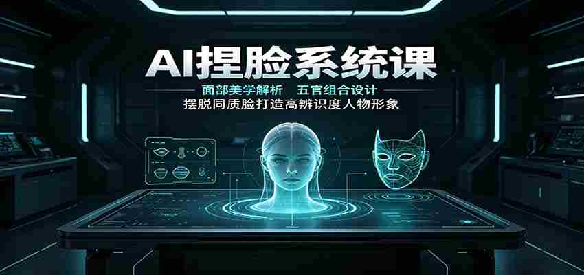AI捏脸系统课：面部美学解析，五官组合设计，摆脱同质脸打造高辨识度人物形象-任任的小木屋 - 热点知汇
