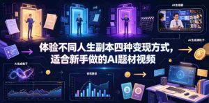 体验不同人生副本四种变现方式，适合新手做的AI题材视频-任任的小木屋 - 热点知汇