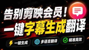 从此告别剪映会员?开源视频字幕生成器,支持离线本地GPU加速运行,一键视频翻译及字幕生成,妙幕-任任的小木屋 - 热点知汇