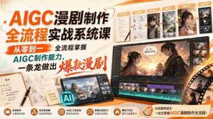 AIGC漫剧制作全流程实战系统课，从零到一全流程掌握AIGC制作能力，一条龙做出爆款漫剧-任任的小木屋 - 热点知汇