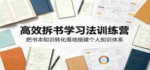 高效拆书学习法训练营,把书本知识转化落地搭建个人知识体系-任任的小木屋 - 热点知汇