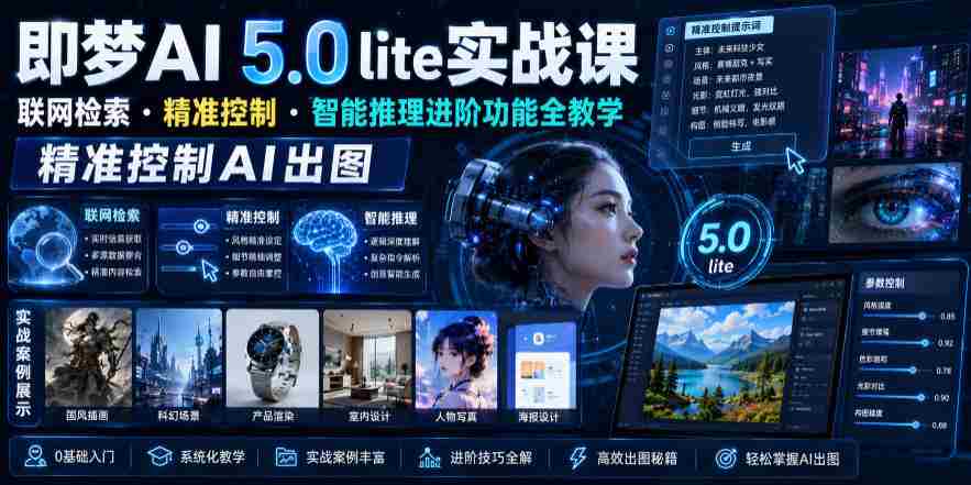 即梦AI 5.0 lite实战课，联网检索・精准控制・智能推理进阶功能全教学，精准控制AI出图-任任的小木屋 - 热点知汇