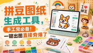 拼豆图纸生成工具,手工党必备!一键出图直接夯爆了-任任的小木屋 - 热点知汇