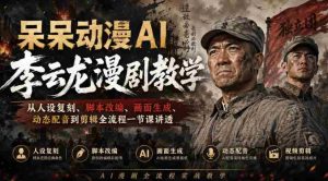 呆呆动漫AI李云龙漫剧教学,从人设复刻、脚本改编、画面生成、动态配音到剪辑全流程一节课讲透-任任的小木屋 - 热点知汇