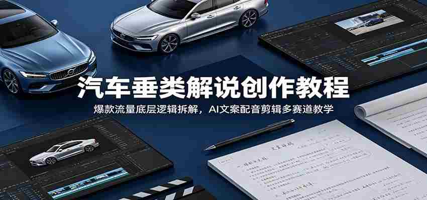 汽车垂类解说创作教程：爆款流量底层逻辑拆解，AI文案配音剪辑多赛道教学-任任的小木屋 - 热点知汇