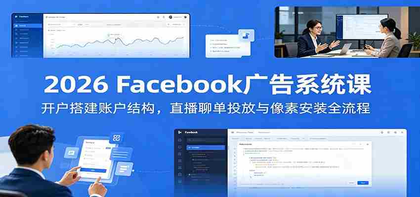 2026 Facebook广告系统课：开户搭建账户结构，直播聊单投放与像素安装全流程-任任的小木屋 - 热点知汇