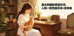 美女和猫故事提示词,人物一致性提示词+故事板-任任的小木屋 - 热点知汇