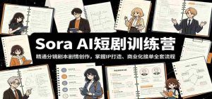 Sora AI短剧训练营:精通分镜剧本剧情创作,掌握IP打造、商业化接单全套流程-任任的小木屋 - 热点知汇