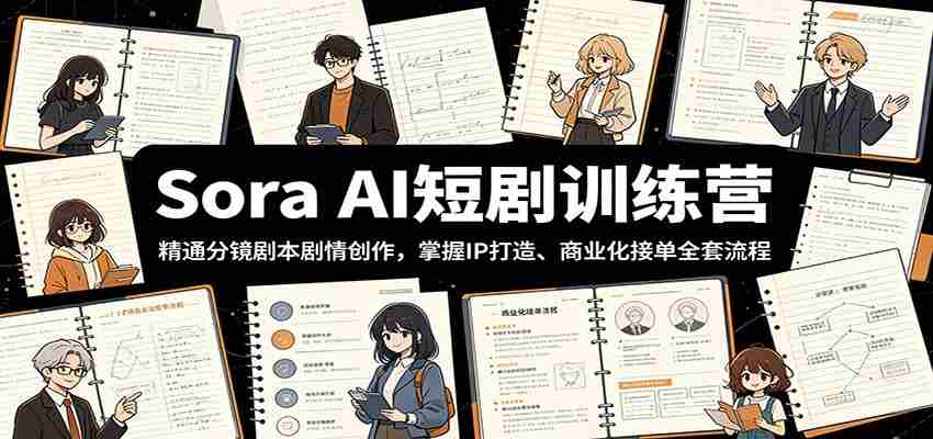Sora AI短剧训练营:精通分镜剧本剧情创作,掌握IP打造、商业化接单全套流程-任任的小木屋 - 热点知汇