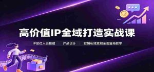 高价值IP全域打造实战课：IP定位人设搭建，产品设计，剪辑私域变现全套落地教学-任任的小木屋 - 热点知汇