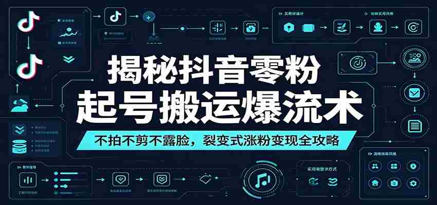 揭秘抖音零粉起号搬运爆流术：不拍不剪不露脸，裂变式涨粉变现全攻略-任任的小木屋 - 热点知汇