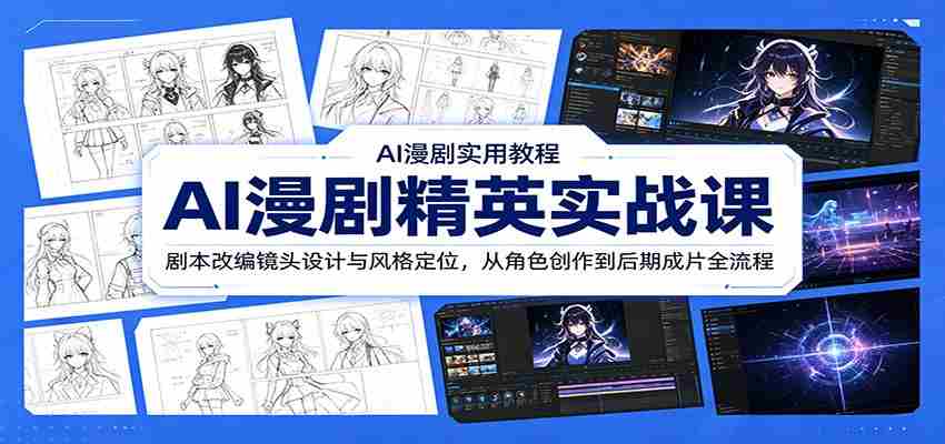 AI漫剧精英实战课：剧本改编镜头设计与风格定位，从角色创作到后期成片全流程-任任的小木屋 - 热点知汇