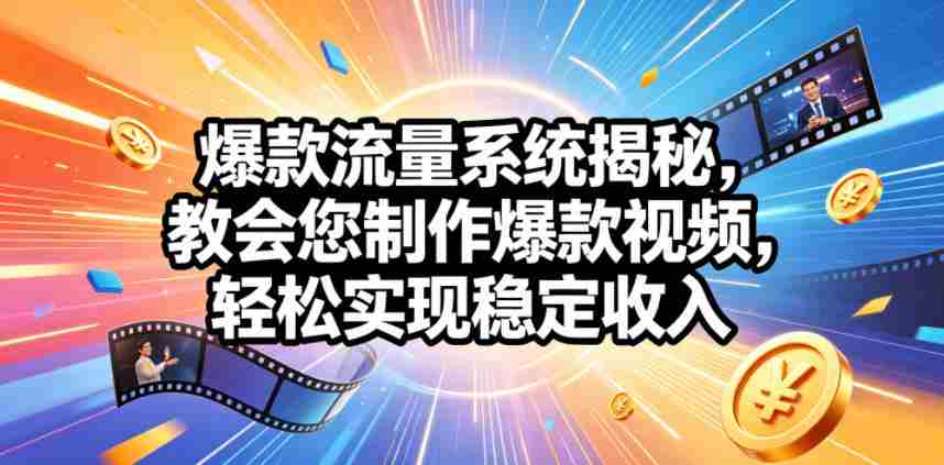 爆款流量系统揭秘,教会您制作爆款视频,轻松实现稳定收入【原创双语字幕】-任任的小木屋 - 热点知汇