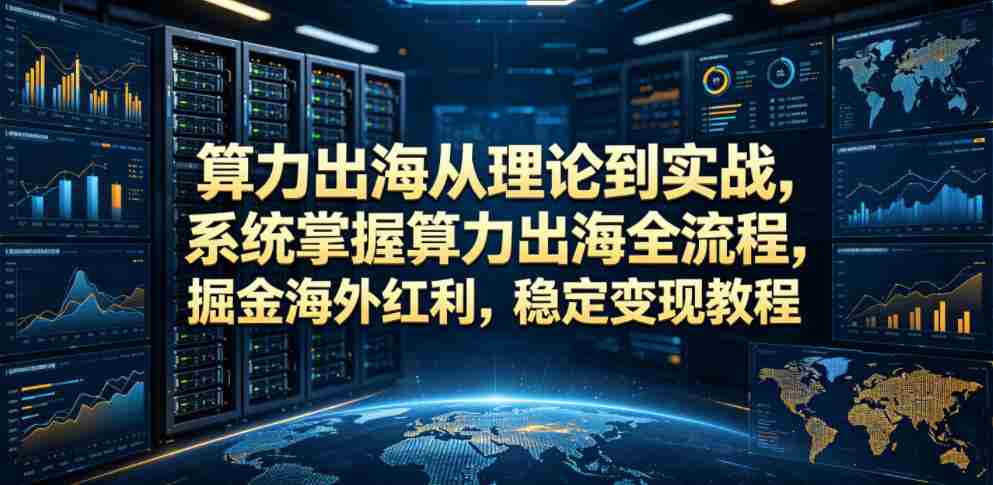 算力出海从理论到实战，系统掌握算力出海全流程，掘金海外红利，稳定变现教程-任任的小木屋 - 热点知汇