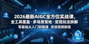 2026最新AIGC全方位实战课,全工具覆盖・多场景落地・变现玩法拆解,零基础从入门到精通系统视频教程-任任的小木屋 - 热点知汇