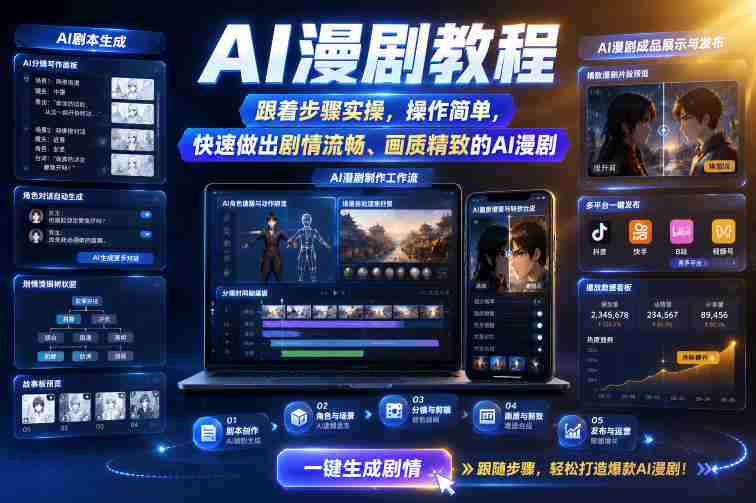 AI漫剧教程，跟着步骤实操，操作简单，快速做出剧情流畅、画质精致的AI漫剧-任任的小木屋 - 热点知汇
