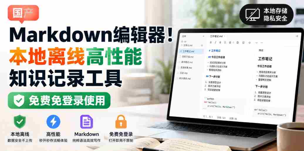 国产Markdown编辑器！本地离线高性能知识记录工具，免费免登录使用-任任的小木屋 - 热点知汇