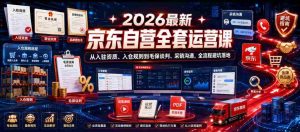 2026最新京东自营全套运营课，从入驻资质、入仓规则到毛保谈判、采销沟通，全流程避坑落地-任任的小木屋 - 热点知汇