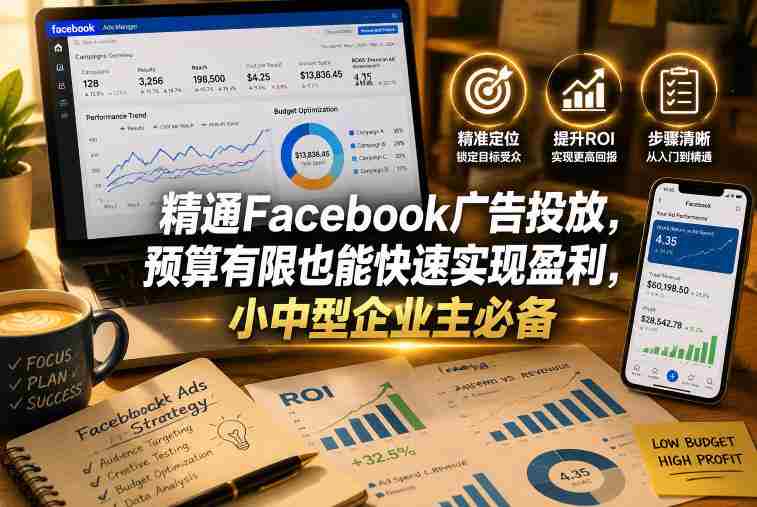 精通Facebook广告投放，预算有限也能快速实现盈利，小中型企业主必备【原创双语字幕】-任任的小木屋 - 热点知汇