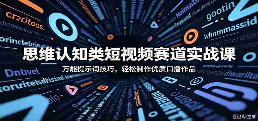 思维认知类短视频赛道实战课：万能提示词技巧，轻松制作优质口播作品-任任的小木屋 - 热点知汇