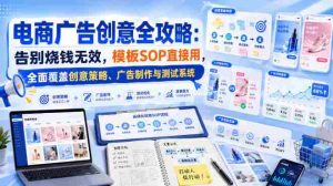 电商广告创意全攻略：告别烧钱无效，模板SOP直接用，全面覆盖创意策略、广告制作与测试系统【原创双语字幕】-任任的小木屋 - 热点知汇