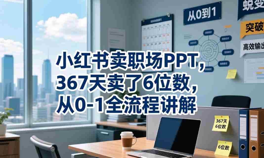 小红书卖职场PPT，367天卖了6位数，从0-1全流程讲解-任任的小木屋 - 热点知汇