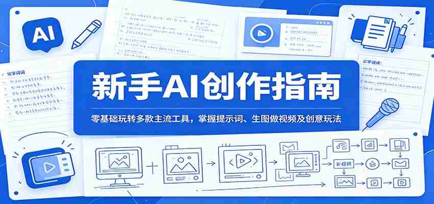 新手AI创作指南：零基础玩转多款主流工具，掌握提示词、生图做视频及创意玩法-任任的小木屋 - 热点知汇