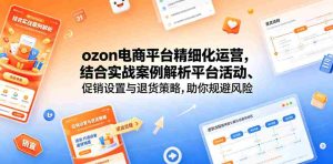 ozon电商平台精细化运营,结合实战案例解析平台活动、促销设置与退货策略,助你规避风险、提升销量-任任的小木屋 - 热点知汇