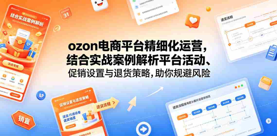 ozon电商平台精细化运营，结合实战案例解析平台活动、促销设置与退货策略，助你规避风险、提升销量-任任的小木屋 - 热点知汇