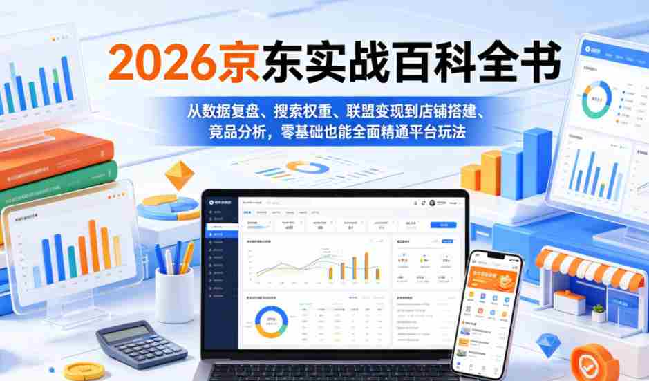 2026京东实战百科全书，从数据复盘、搜索权重、联盟变现到店铺搭建、竞品分析，零基础也能全面精通平台玩法-任任的小木屋 - 热点知汇