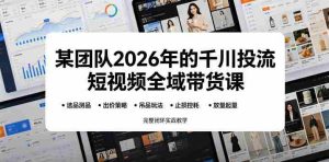 某团队2026年的千川投流短视频全域带货课，从选品测品、吊品玩法、止损控耗到放量起量，完整闭环实战教学-任任的小木屋 - 热点知汇