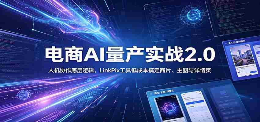 电商人AI量产实战2.0:人机协作底层逻辑,LinkPix工具低成本搞定商片、主图与详情页-任任的小木屋 - 热点知汇