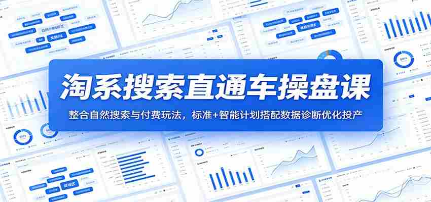 淘系搜索直通车操盘课：整合自然搜索与付费玩法，标准+智能计划搭配数据诊断优化投产-任任的小木屋 - 热点知汇