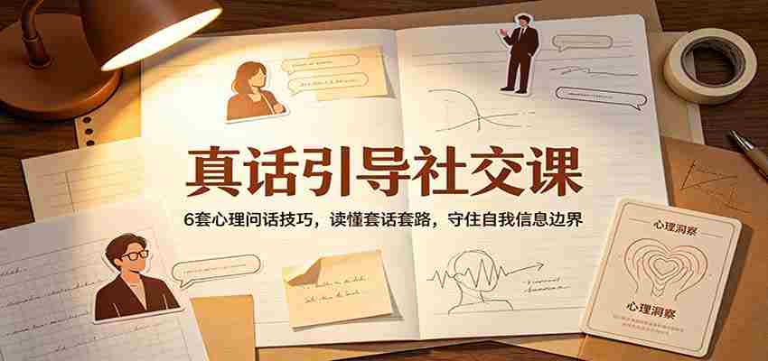 真话引导社交课：6套心理问话技巧，读懂套话套路，守住自我信息边界-任任的小木屋 - 热点知汇