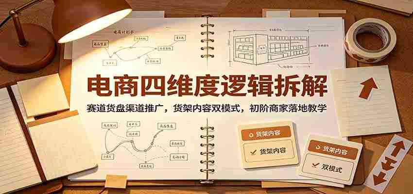 电商四维度逻辑拆解：赛道货盘渠道推广，货架内容双模式，初阶商家落地教学-任任的小木屋 - 热点知汇