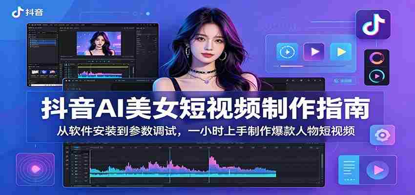 抖音AI美女短视频制作指南:从软件安装到参数调试,一小时上手制作爆款人物短视频-任任的小木屋 - 热点知汇