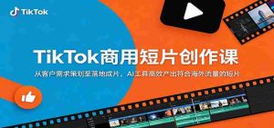 TikTok商用短片创作课：从客户需求策划至落地成片，AI工具高效产出符合海外流量的短片-任任的小木屋 - 热点知汇