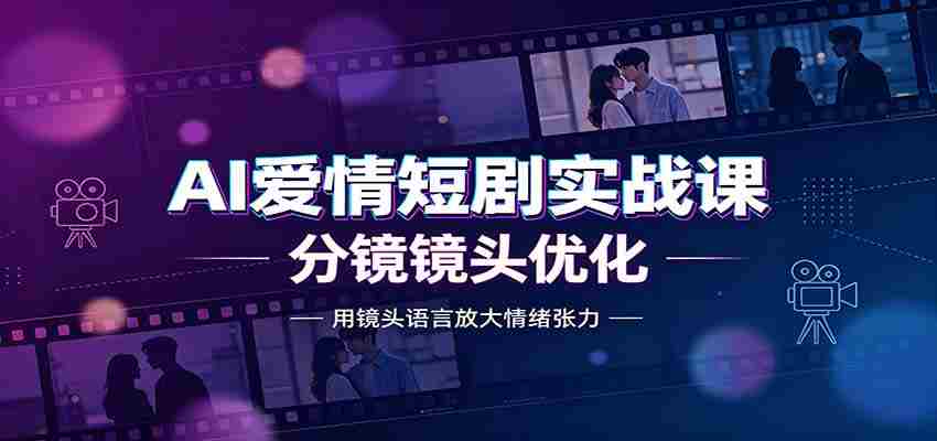 AI爱情短剧实战课：故事剧本创作，分镜镜头优化，智能体提示词-任任的小木屋 - 热点知汇