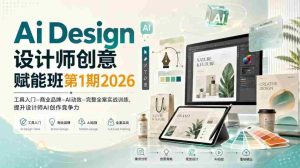 Ai Design设计师创意赋能班第1期2026｜工具入门‑商业品牌‑AI动效‑完整全案实战训练，提升设计师AI创作竞争力-任任的小木屋 - 热点知汇