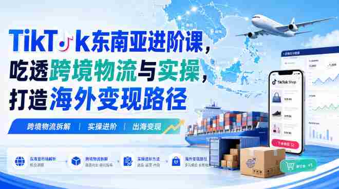 TikTok东南亚进阶课，吃透跨境物流与实操，打造海外变现路径-任任的小木屋 - 热点知汇