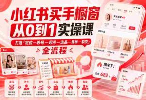 小红书买手橱窗从0到1实操课，打通「定位—养号—起号—选品—爆单—裂变」全流程-任任的小木屋 - 热点知汇